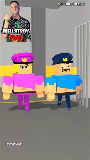 when the police officer was teased by the prisoner #minecraft #roblox #shorts