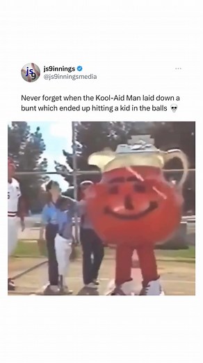 26K views · 191 reactions | To be fair bunting in that Kool-Aid costume would be TOUGH  | Sports Knightly Baseball | Facebook