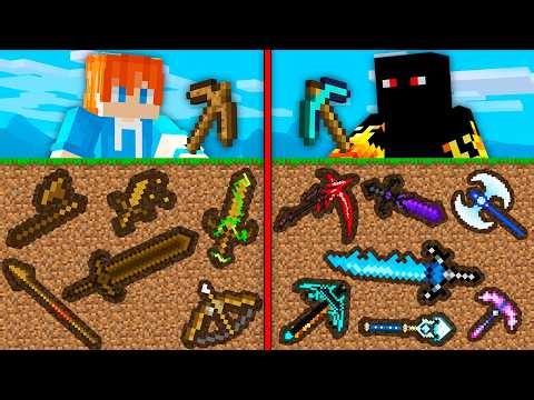 SECRET ITEMS Mining Battle in Minecraft !