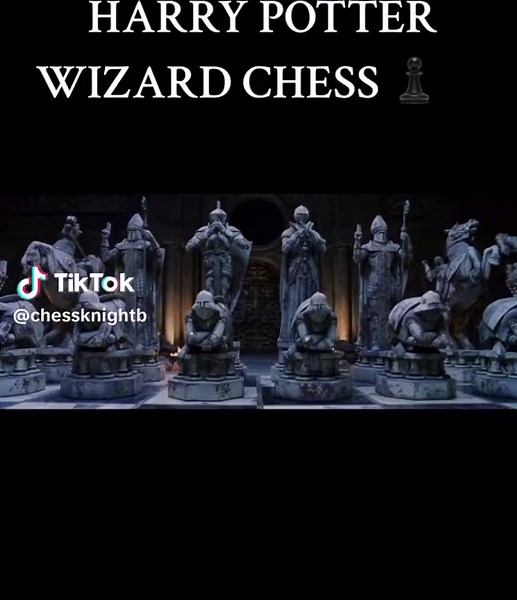 HARRY POTTER WIZARD CHESS 💯 #harrypotter #chess #checkmate #ronweasley #wizard #movie #fyp #foryou @Harry Potter