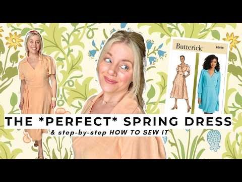 Sew the Perfect Spring Wrap Dress (Seriously, it’s sooo good😍) | Butterick 6928 Sew Along #sewing