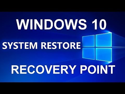 How to create a recovery point.Windows System Restore 10