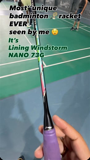 Badminton hub on Instagram: "It’s the most unique badminton 🏸 racket i have been came across. Guizzzz it’s again the LINING - windstorm NANO 73g . It’s ultra light and swings like wind really. #badminton4ever #lining"