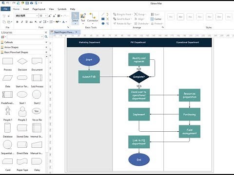 How to Create a Cross-functional Flowchart| EdrawMax