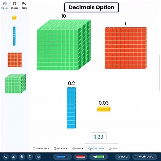 Base Ten Blocks for Whole Numbers & Decimals!