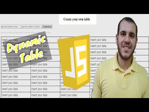JavaScript Tricks | Create a dynamic HTML table | JavaScript exercise