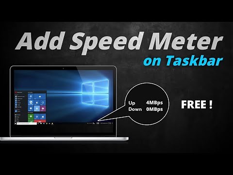 How to Add Internet Speed Meter on Taskbar on Windows 10 PC in Hindi