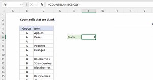 Count cells that are blank