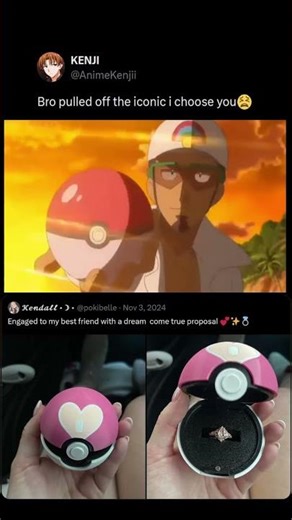 pokeball with proposal ring & "may i choose you" is infinte rizz