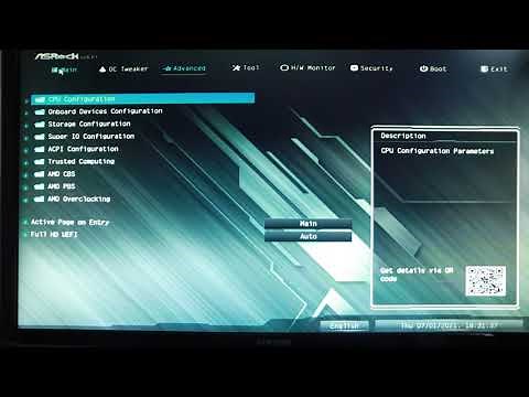 How to enable TPM settings in ASRock b450 Steel Legend motherboard