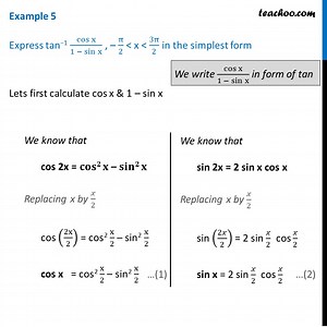 Example 4 - Express tan-1 cos⁡x/(1 - sin⁡x) - Chapter 2 Inverse