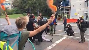 What happened when a group protesting the "ecological crisis" tried to stop traffic in the city centre this morning | Bristol.Live