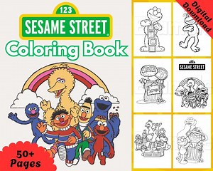 Sesame Street Coloring Book: 50  Fun Pages (digital Download) - Etsy