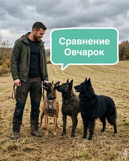 Сравниваем рабочих овчарок и их отличия 🐾 Малинуа — самая энергичная, быстрая и драйвовая из трёх. Постоянно нуждается в работе, спорте и серьёзных нагрузках. Хердер (голландская овчарка) — более уравновешенный в быту, но также очень выносливый, умный и ориентированный на работу. Грюнендаль — длинношёрстная бельгийская овчарка с мягким характером, сильной привязанностью к семье и отличной обучаемостью. Несмотря на схожие рабочие качества, эти породы заметно отличаются темпераментом, уровнем эне