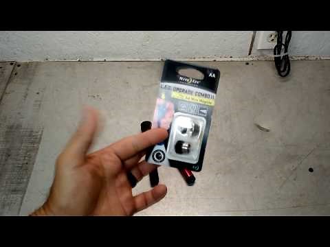 AA Mini Maglite "Nitize" LED upgrade install and comparison