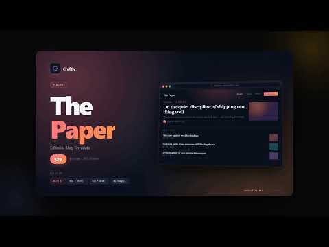Blog — Next.js Developer Blog Template ($29)