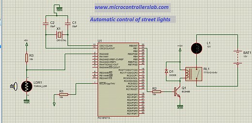 Automatic Street Lights Control with Microcontroller