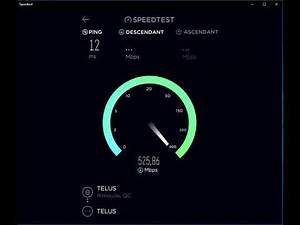 TELUS PUREFIBRE (optik 500 mbps) internet speedtest full duplex