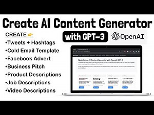 Create AI Content Generator with Python Flask OpenAI GPT-3