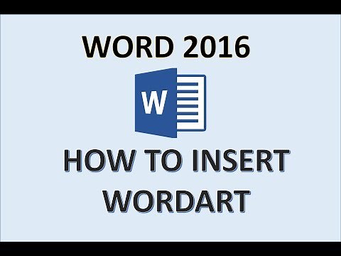 Word 2016 - WordArt Tutorial - How to Use Create and Format Word Art Text in MS Microsoft Office 365