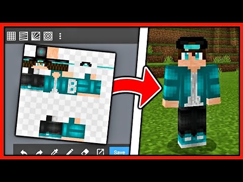 How To Make HD Skins For MCPE (1.16+) - IOS & Android - Minecraft Bedrock Edition
