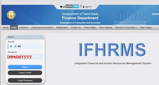 IFHRMS Login Pay Slip Download - PDF Password | Karuvoolam
