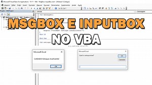 MsgBox VBA e InputBox para Interagir com o Usuário