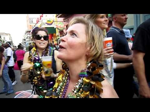 Getting Mardi Gras Beads!