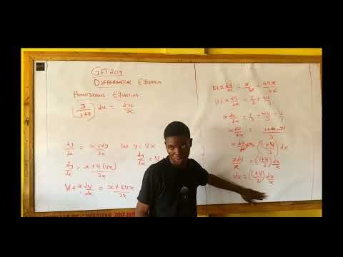 Homogenous Equation On Diffrentiatial Equation