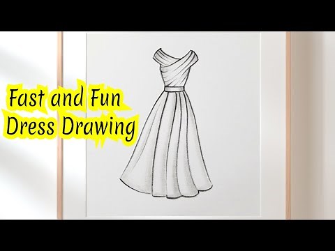Stylish & Easy Girl Dress Drawing Step by Step |How to Sketch a beautiful Dress |Easy Drawing Ideas