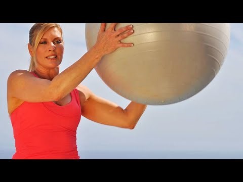 15 min Fat Burning Beginner Workout with Stability Ball