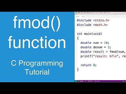 fmod() function | C Programming Tutorial
