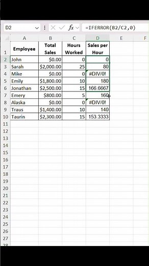 Fix #DIV/0 Errors in Excel FAST! 🚀 #exceltips #datacleaning