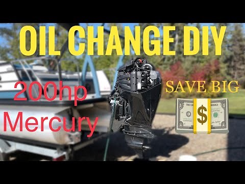 2021 200hp V6 4 stroke Mercury Outboard Engine and Gear Oil Change Service