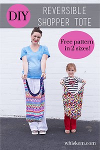 Free Reversible Tote Bag Sewing pattern - Beginner Friendly DIY
