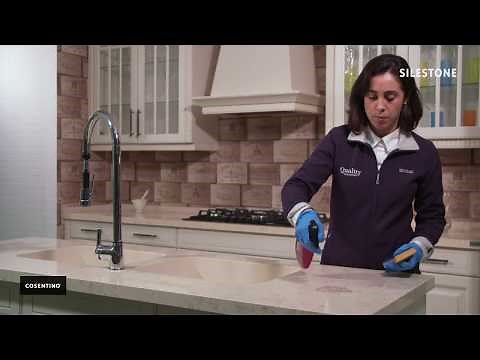 Daily cleaning and maintenance of recent stains in Silestone