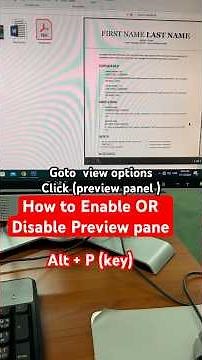 How to show preview pane in windows 10/11/7| how to enable or disable preview pane in windows 10/11
