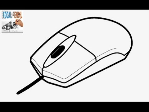 How to draw computer Mouse (VERY EASY TUTORIAL)
