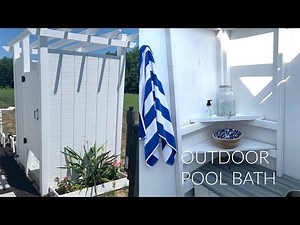 DIY Outdoor Pool Bathroom