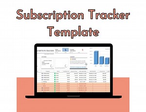 Subscription Tracker Template: Google Sheets Budget Planner (digital) - Etsy