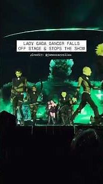 Lady Gaga dancer falls off stage due to rain and pauses the show in Sydney 🥺 We love you Michael 💚