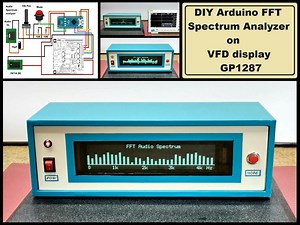 Arduino FFT Spectrum analyzer on VFD display GP1287