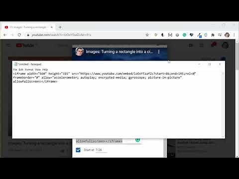 Finding YouTube embed code and specifying the start and end time