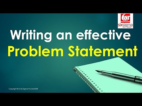 Writing an effective Problem Statement