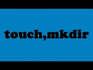 2-Commandes linux mkdir ,touch #darija