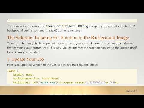 How to Rotate Button Background Image Only in CSS