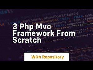 3 php mvc framework from scratch