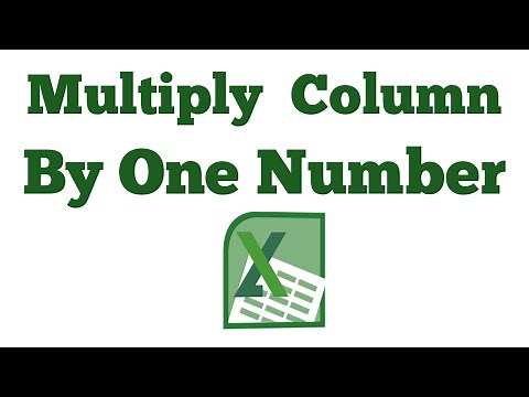 Multiply column by one number in excel/Multiply multiple cells with one number in excel