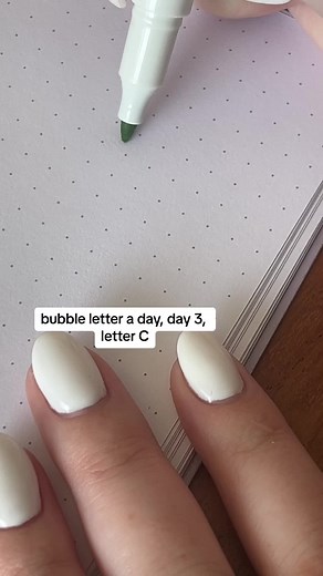 Bubble letter a day, day 3, letter C. #lettering #bubbleletters #bubbleletter #handlettering