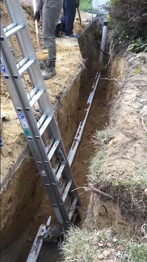 New sewer line installation